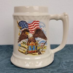 McCoy Vintage Patriotic Eagle Ceramic Mug